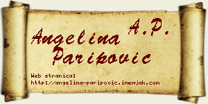 Angelina Paripović vizit kartica